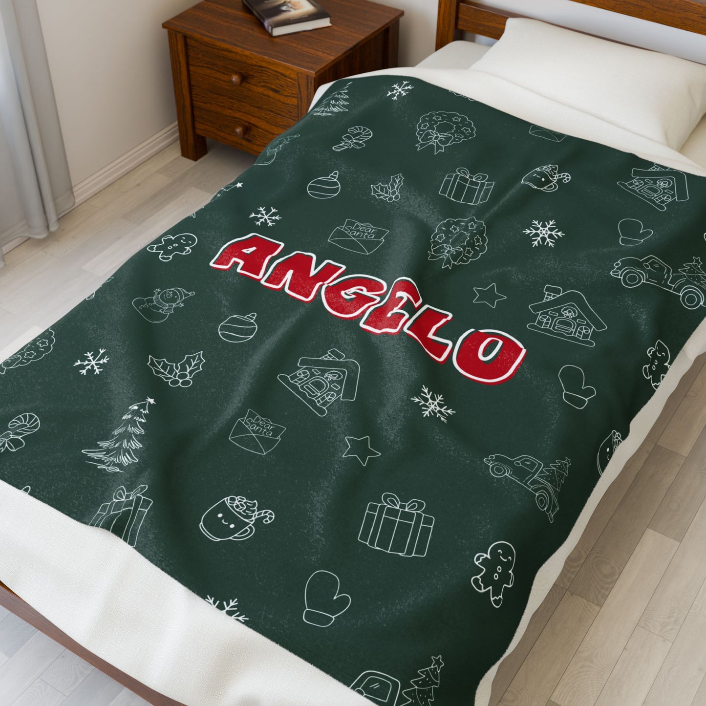 Custom Name Christmas Blanket -M.Amaya