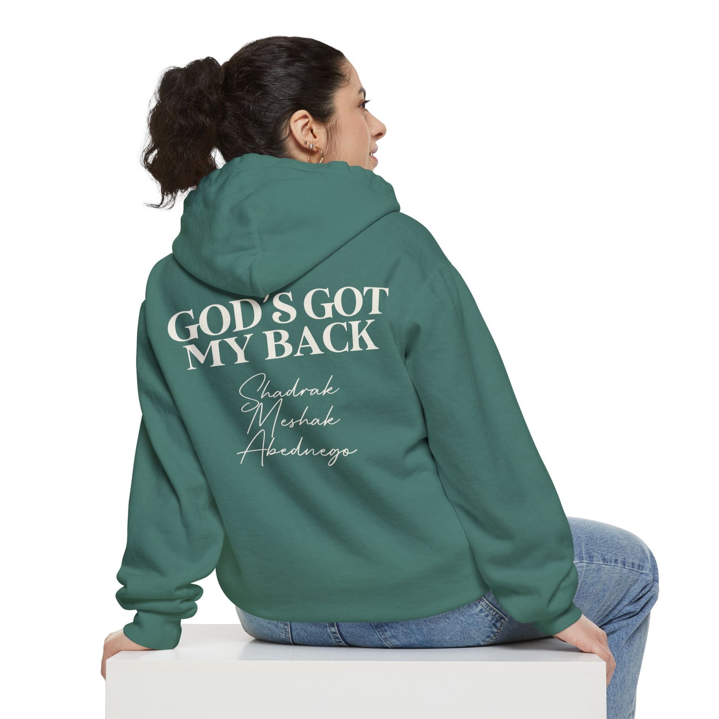 God's Got My Back - Custom Graphic Comfort Colors Hoodie