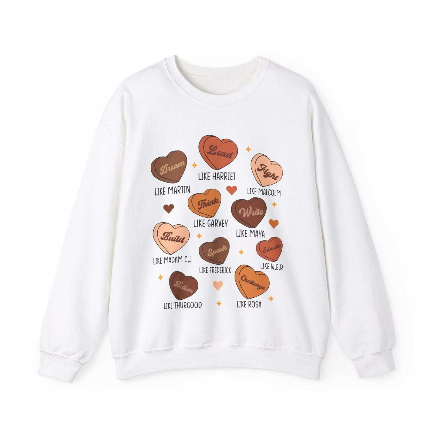 Black History Month Valentine Hearts Teacher Crewneck