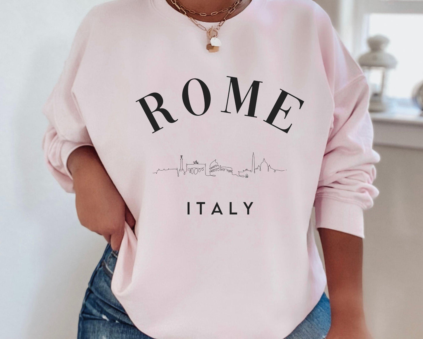 Rome Italy Crewneck - BentleyBlueCo