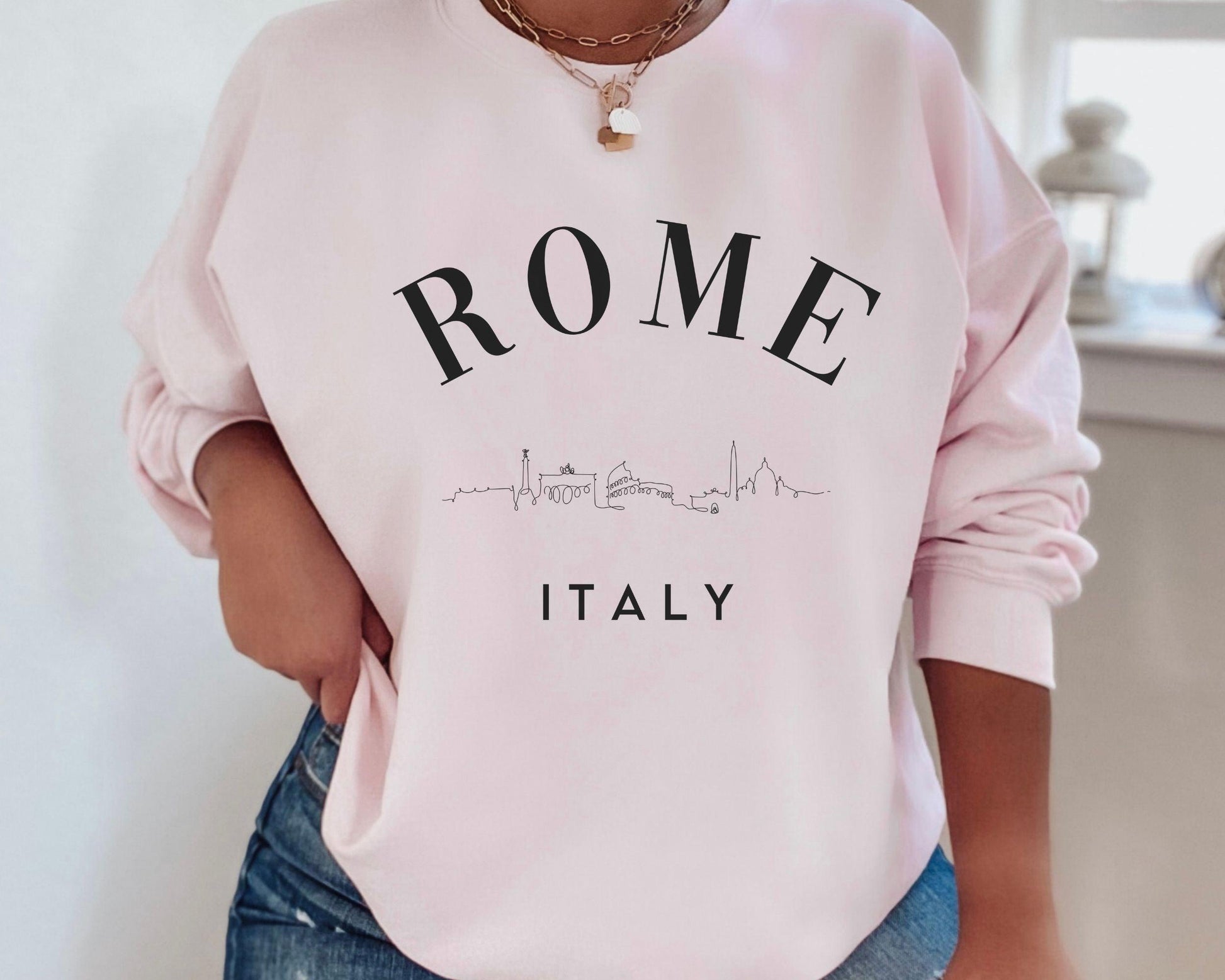 Rome Italy Crewneck - BentleyBlueCo