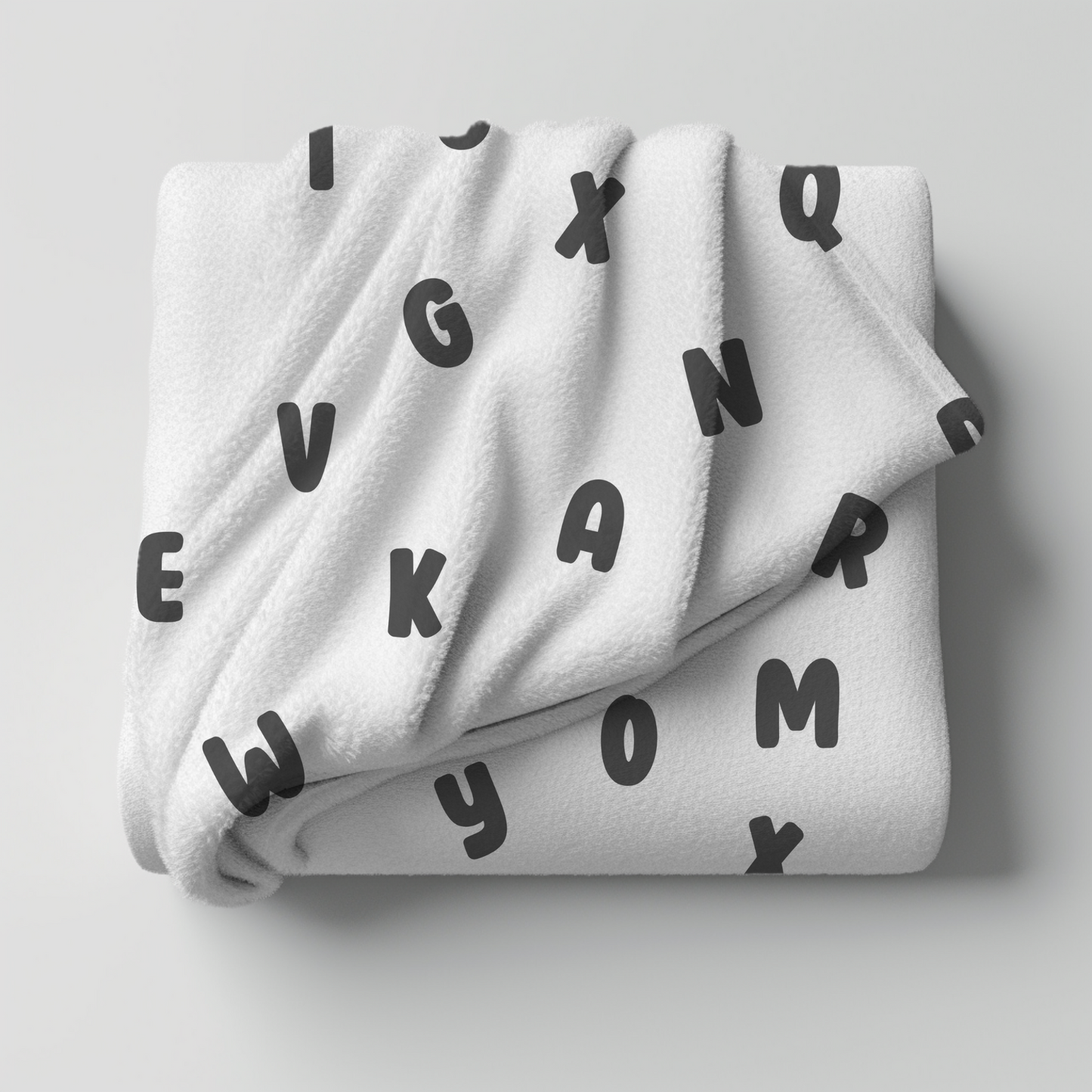 Alphabet Blanket - Black and White