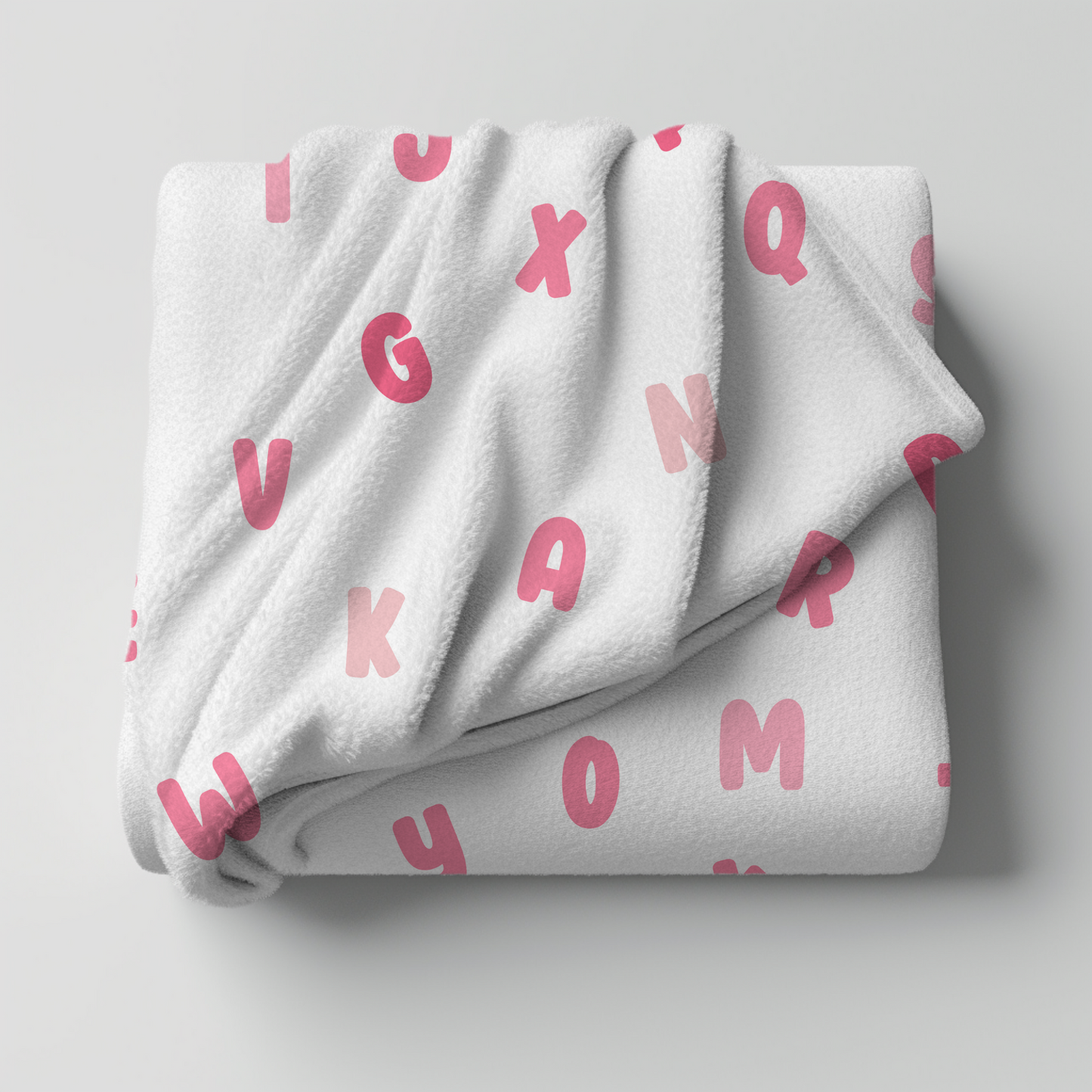 Alphabet Blanket - Pink