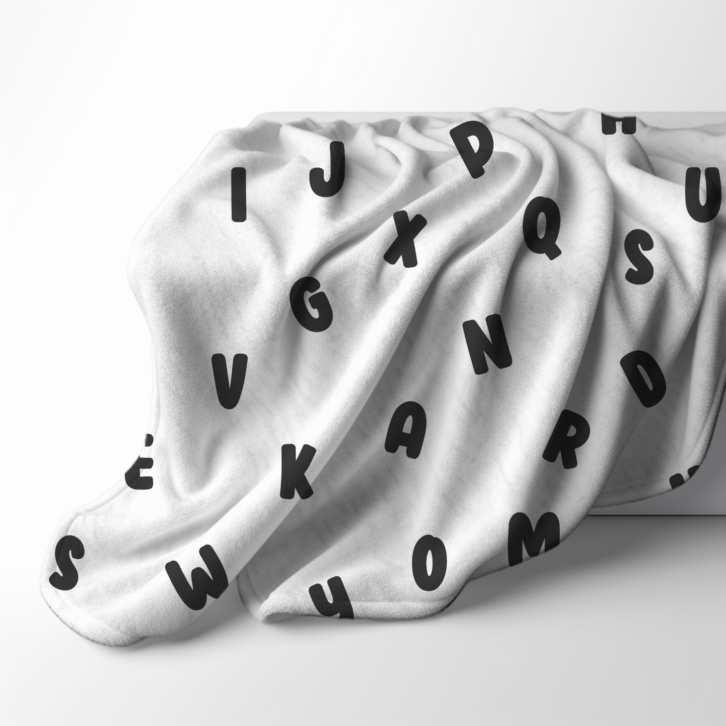 Alphabet Blanket - Black and White