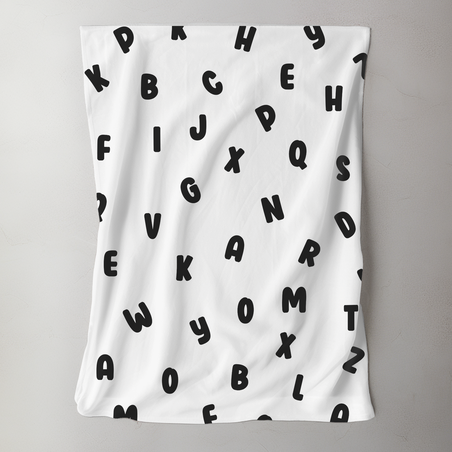 Alphabet Blanket - Black and White
