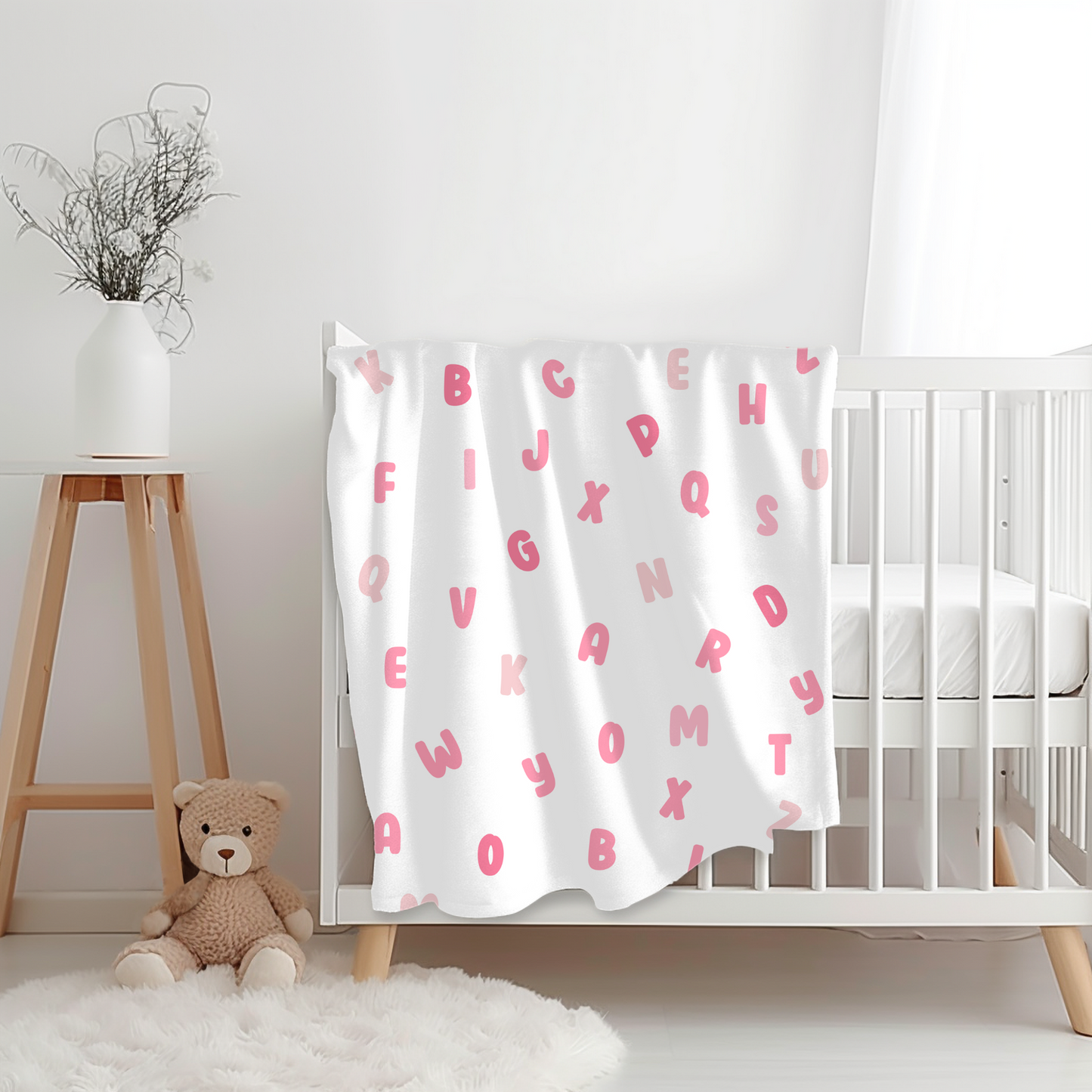 Alphabet Blanket - Pink
