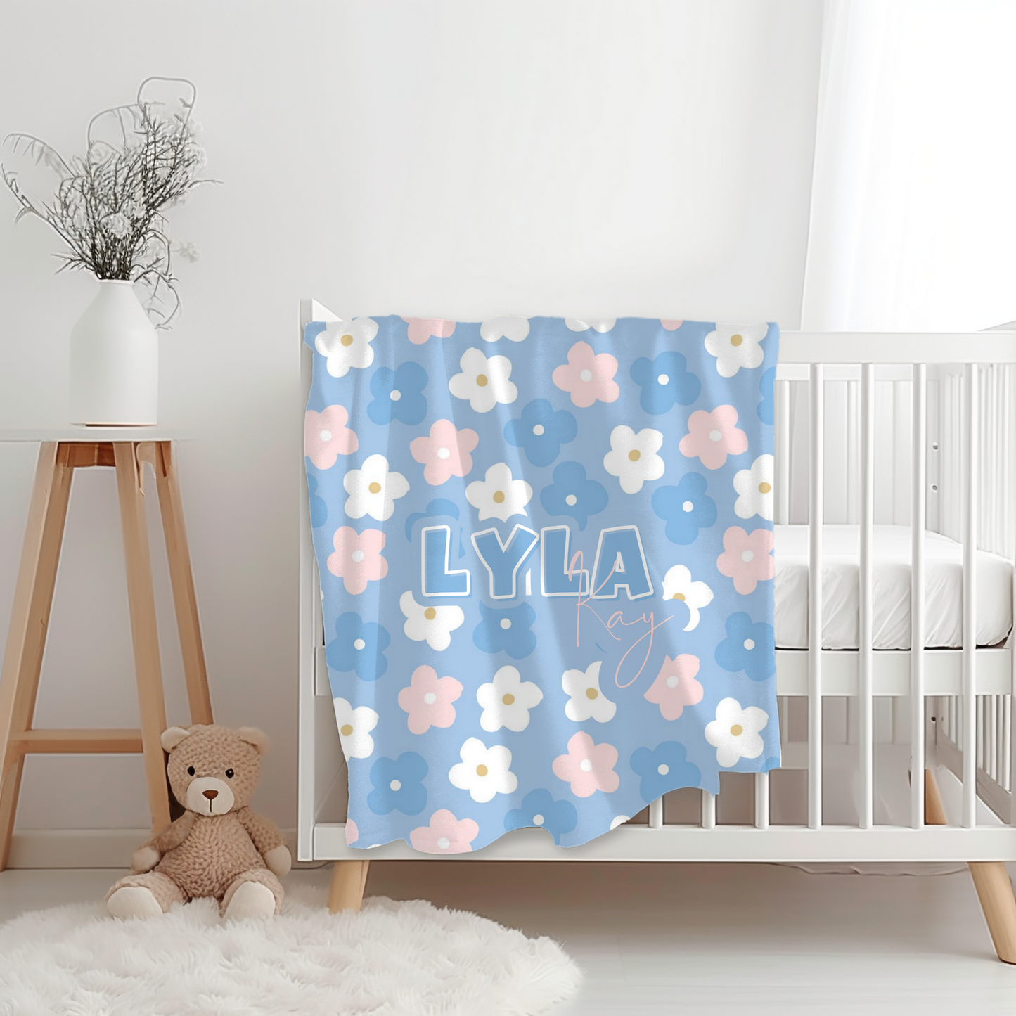 Custom Name Blanket - Summer Daisy