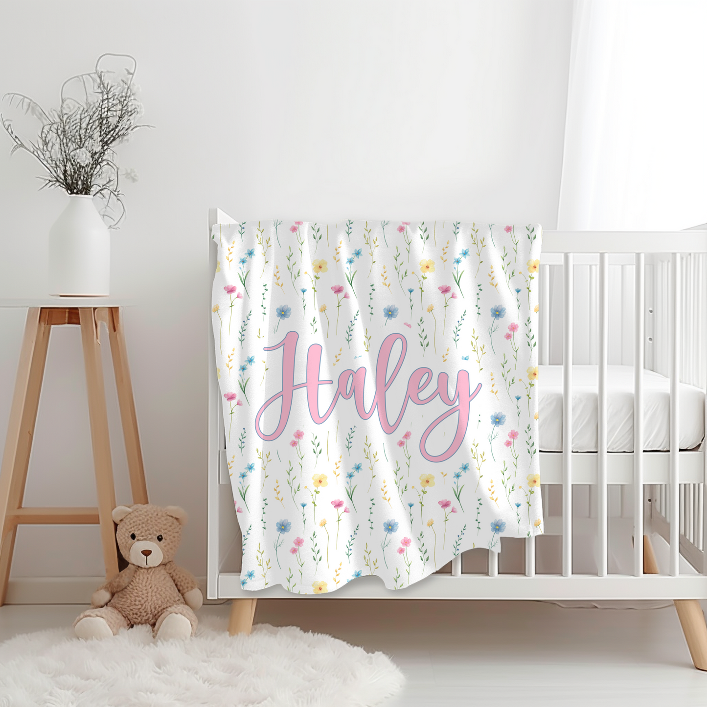 Custom Name Blanket - Summer Wild Flower