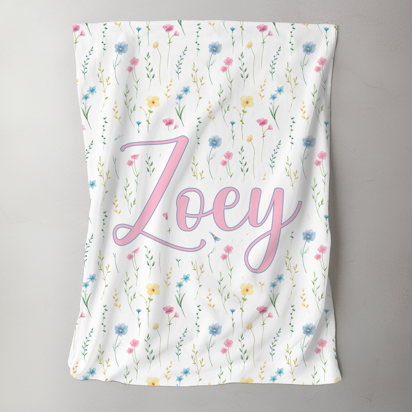 Custom Name Blanket - Summer Wild Flower