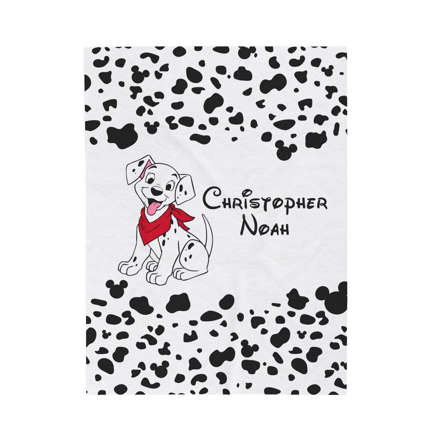 Custom Name Blanket - Dalmatian Puppy - BentleyBlueCo