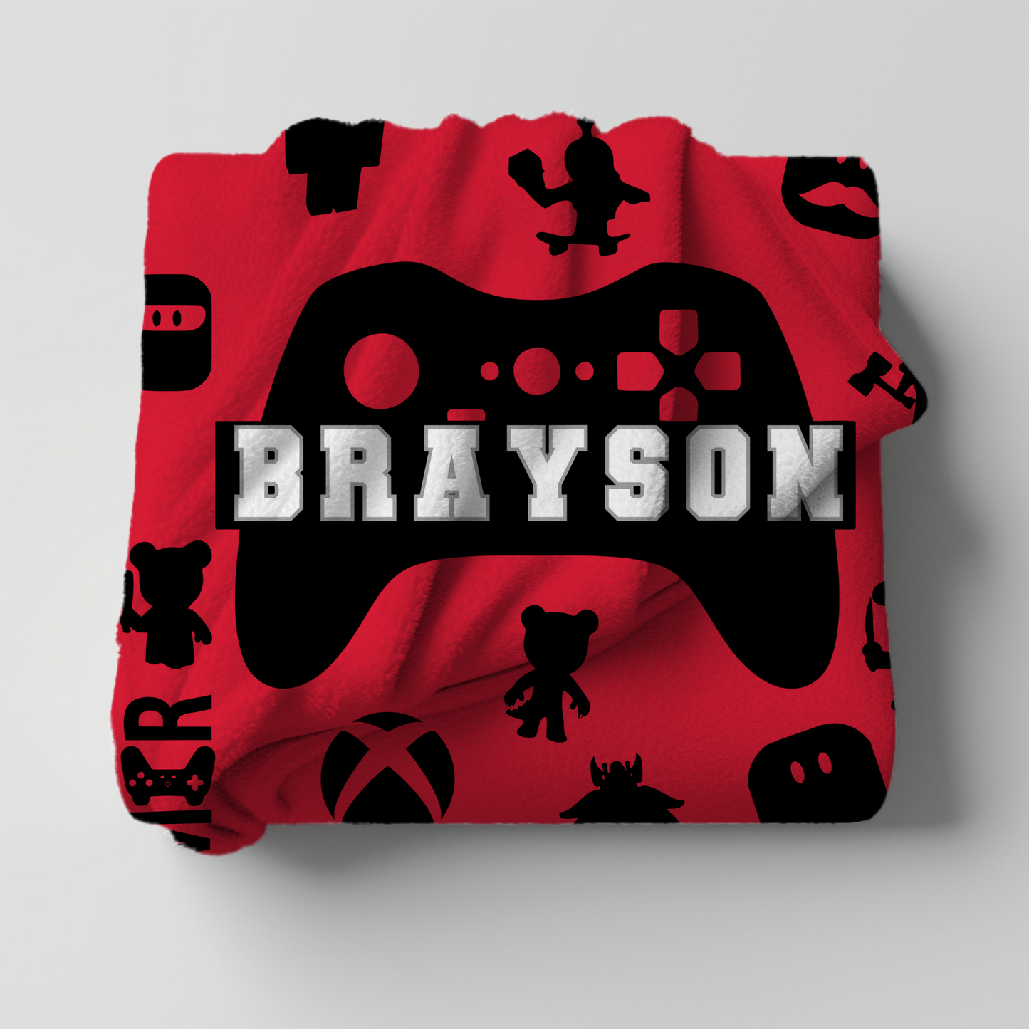 Custom Name Baby Blanket - Gamer