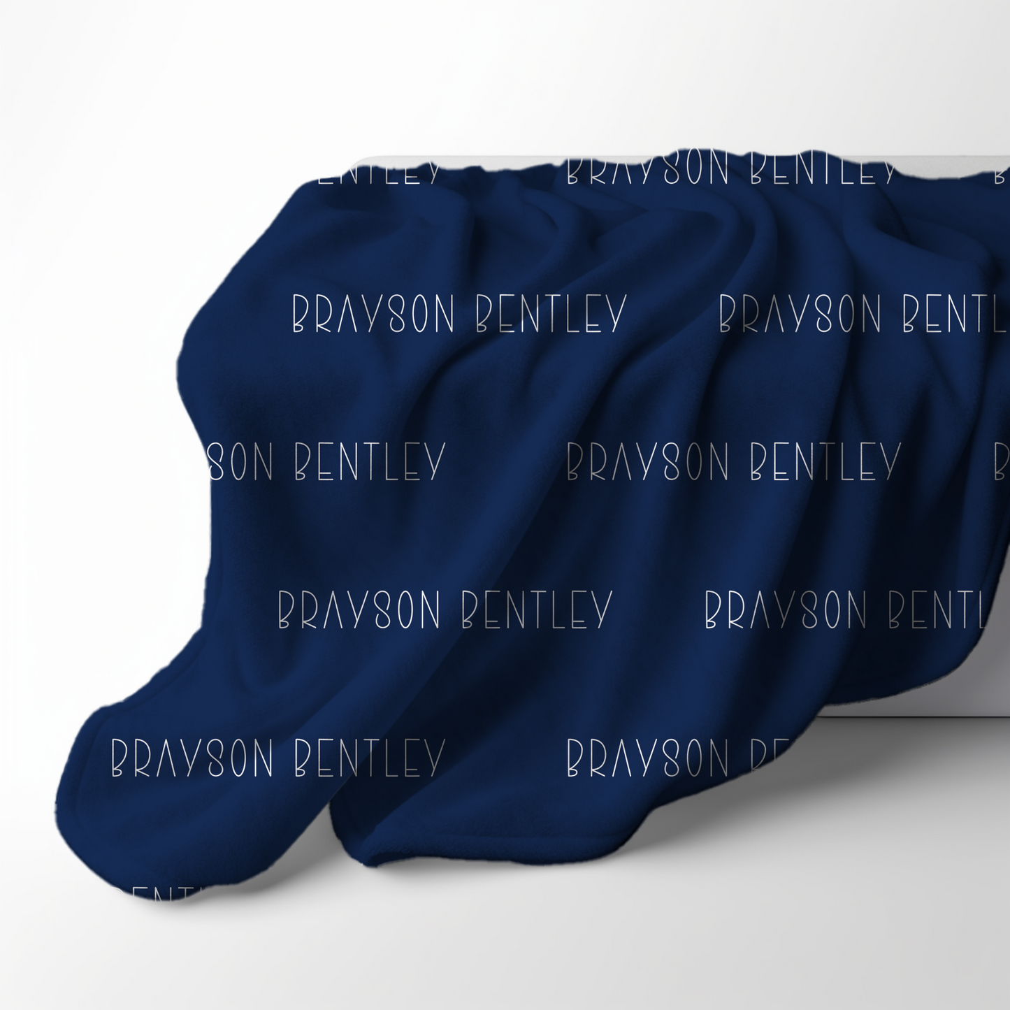 Custom Name Blanket - Modern Navy