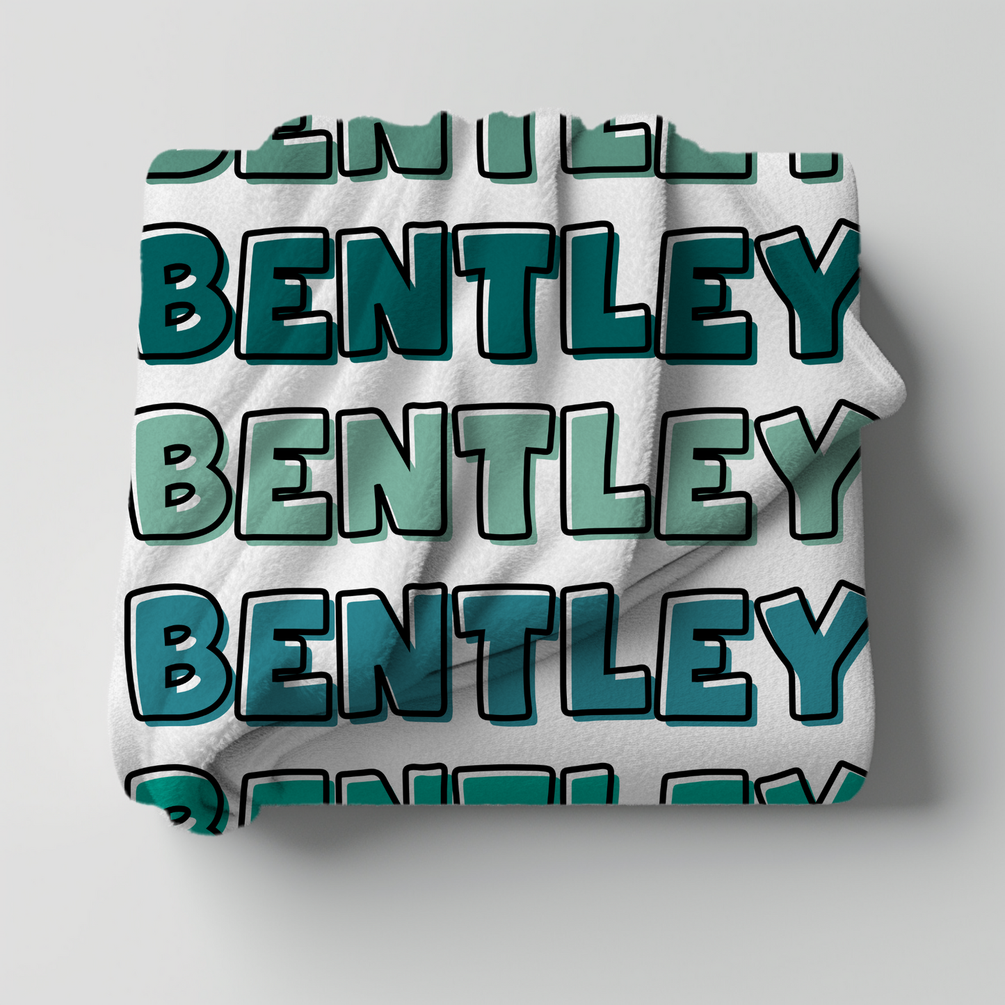 Custom Name Blanket - Teal Name