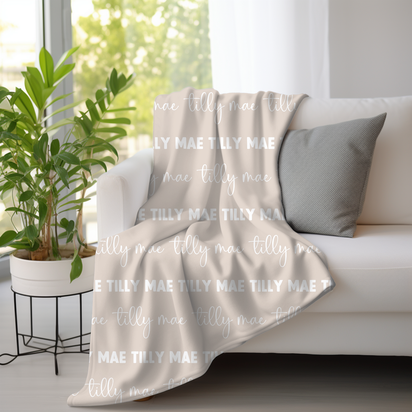 Custom Name Blanket - Stone