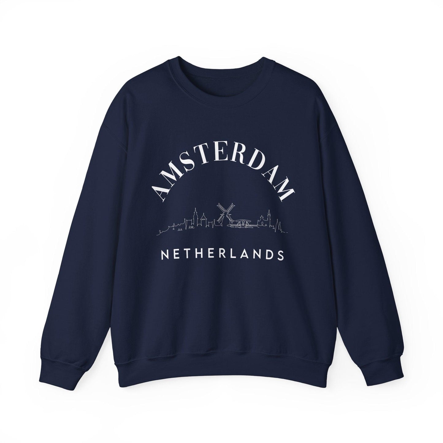 Amsterdam Netherlands Crewneck - BentleyBlueCo