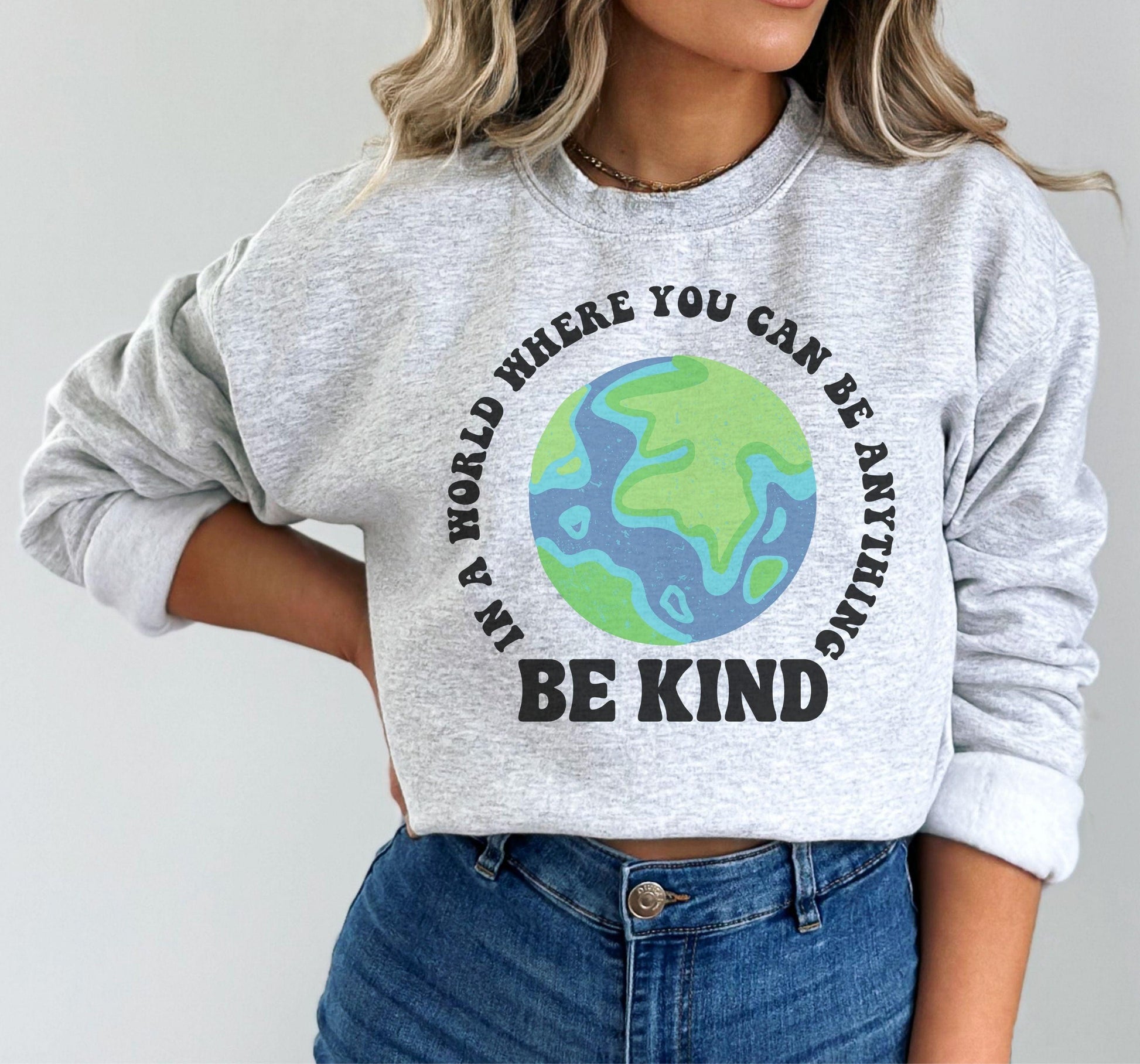 Be Kind Crewneck - BentleyBlueCo