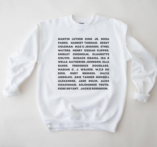 Black History Figures Crewneck - BentleyBlueCo