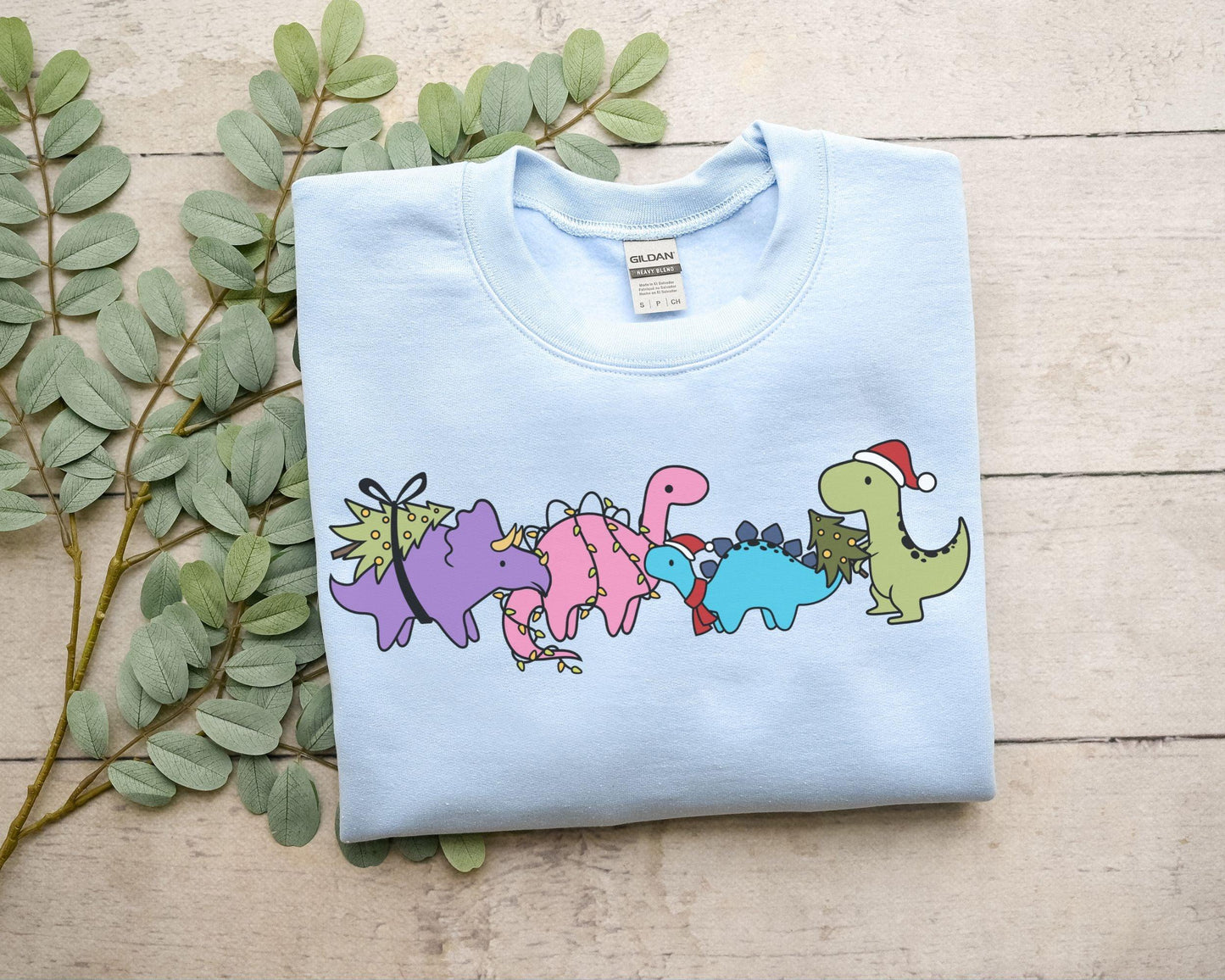 Christmas Dinosaur Sweatshirt - BentleyBlueCo