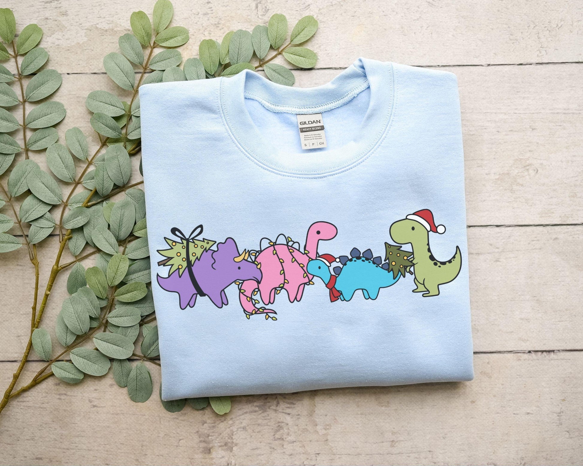 Christmas Dinosaur Sweatshirt - BentleyBlueCo