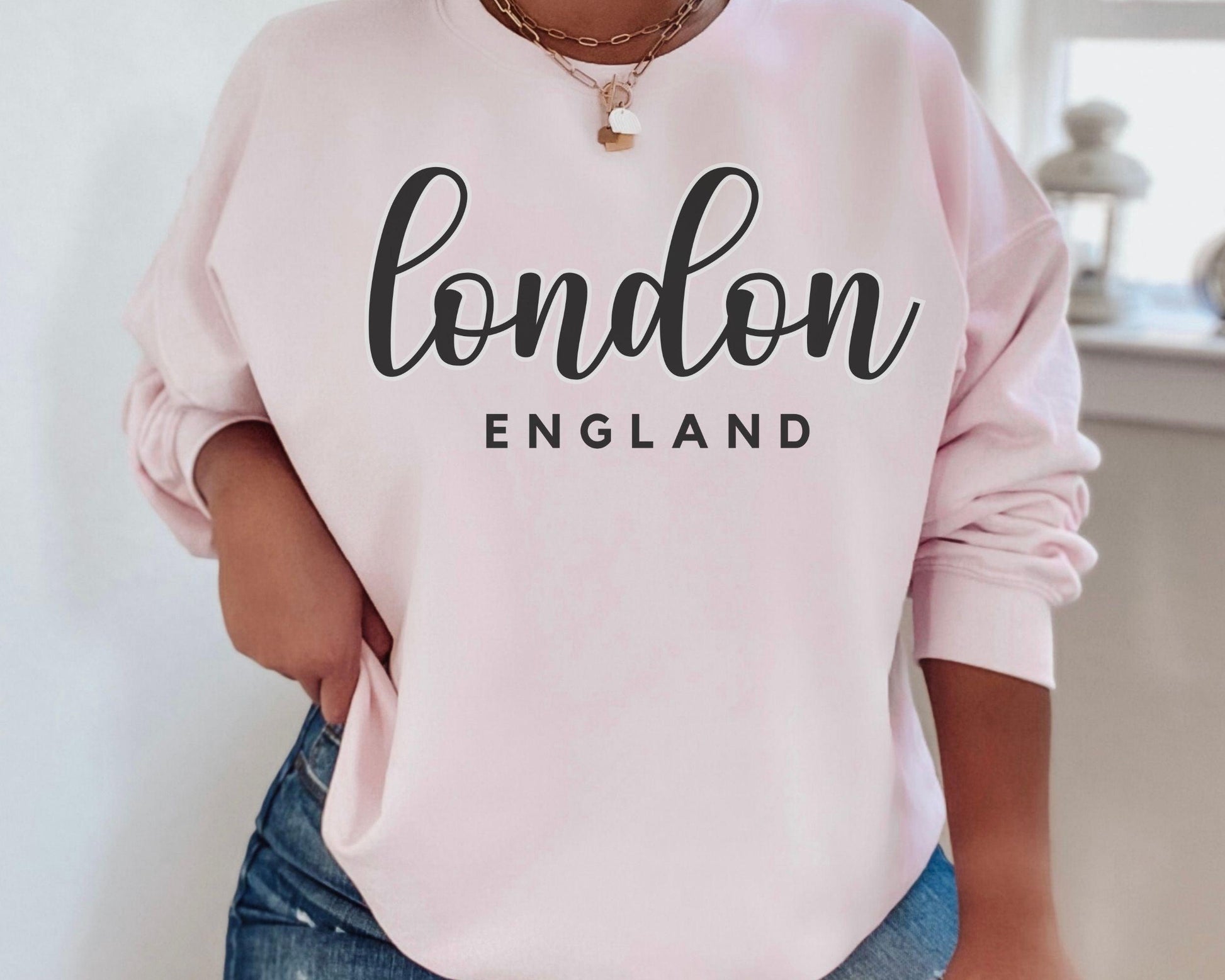 London England Crewneck - BentleyBlueCo