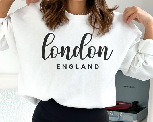 London England Crewneck - BentleyBlueCo