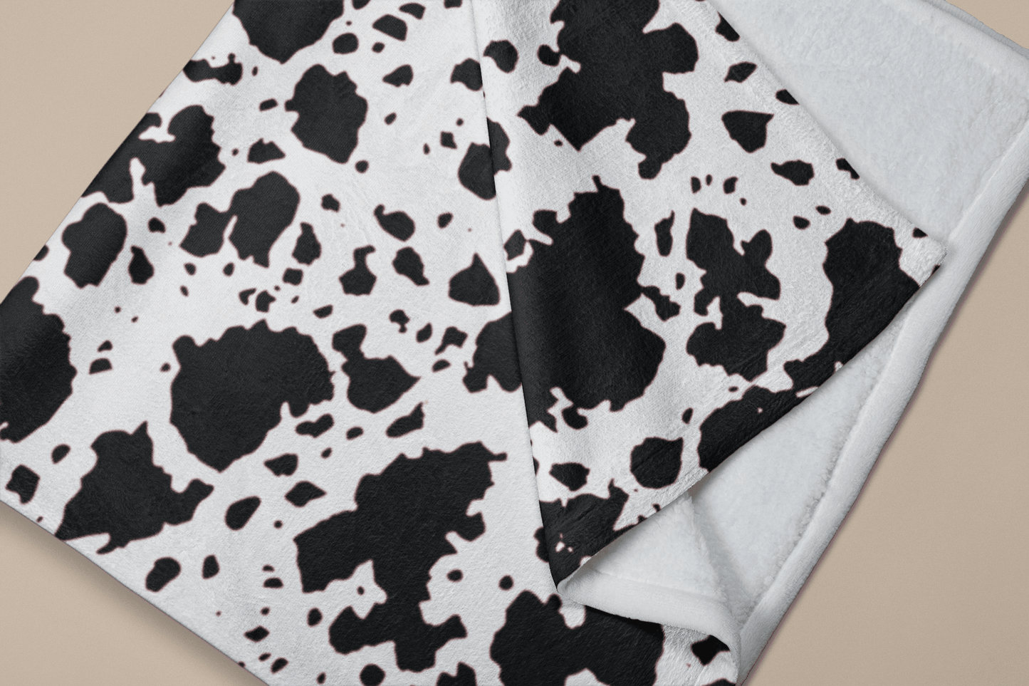 Cow Print Plush Blanket - BentleyBlueCo