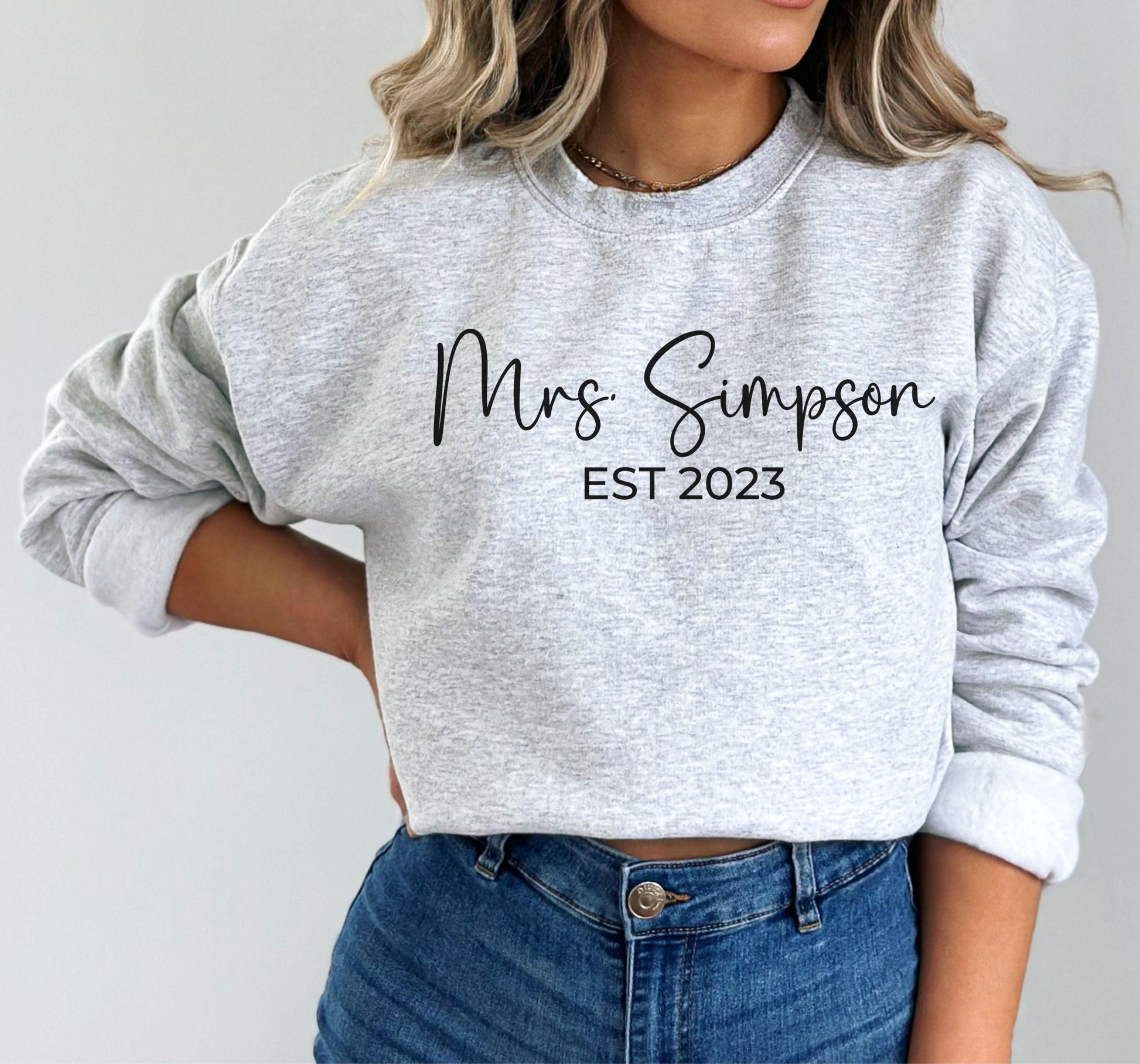 Custom Bride Crewneck - BentleyBlueCo