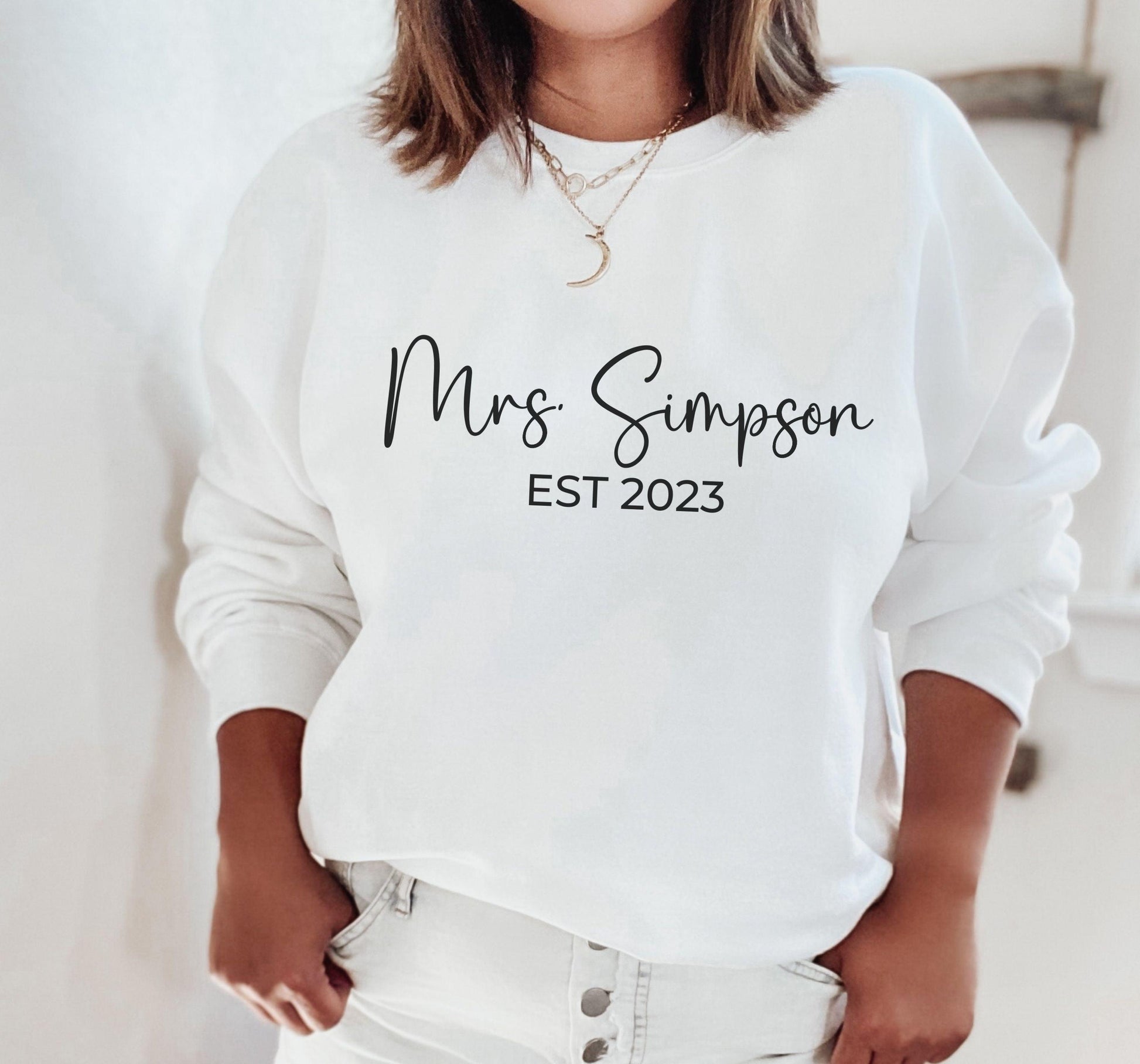 Custom Bride Crewneck - BentleyBlueCo