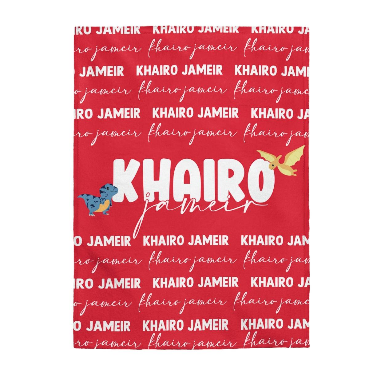 Custom Name Baby Blanket - Dinosaurs - BentleyBlueCo