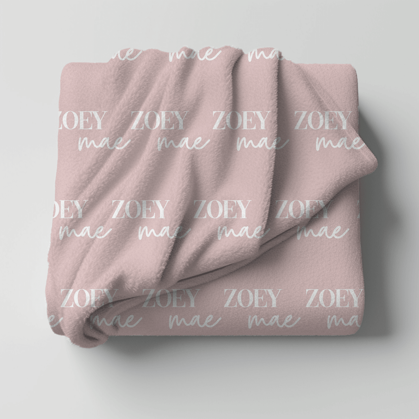 Custom Name Baby Blanket - Dusty Mauve - BentleyBlueCo