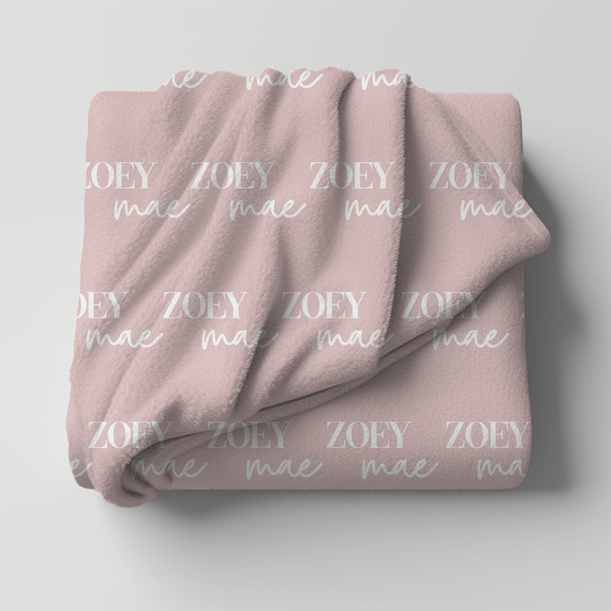 Custom Name Baby Blanket - Dusty Mauve - BentleyBlueCo