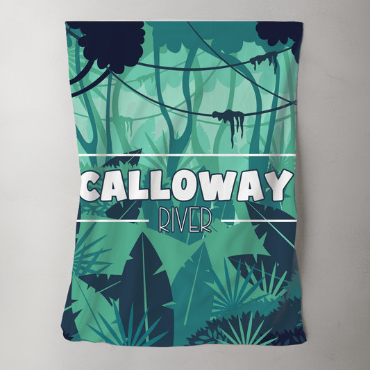 Custom Name Baby Blanket - Jungle Theme - BentleyBlueCo