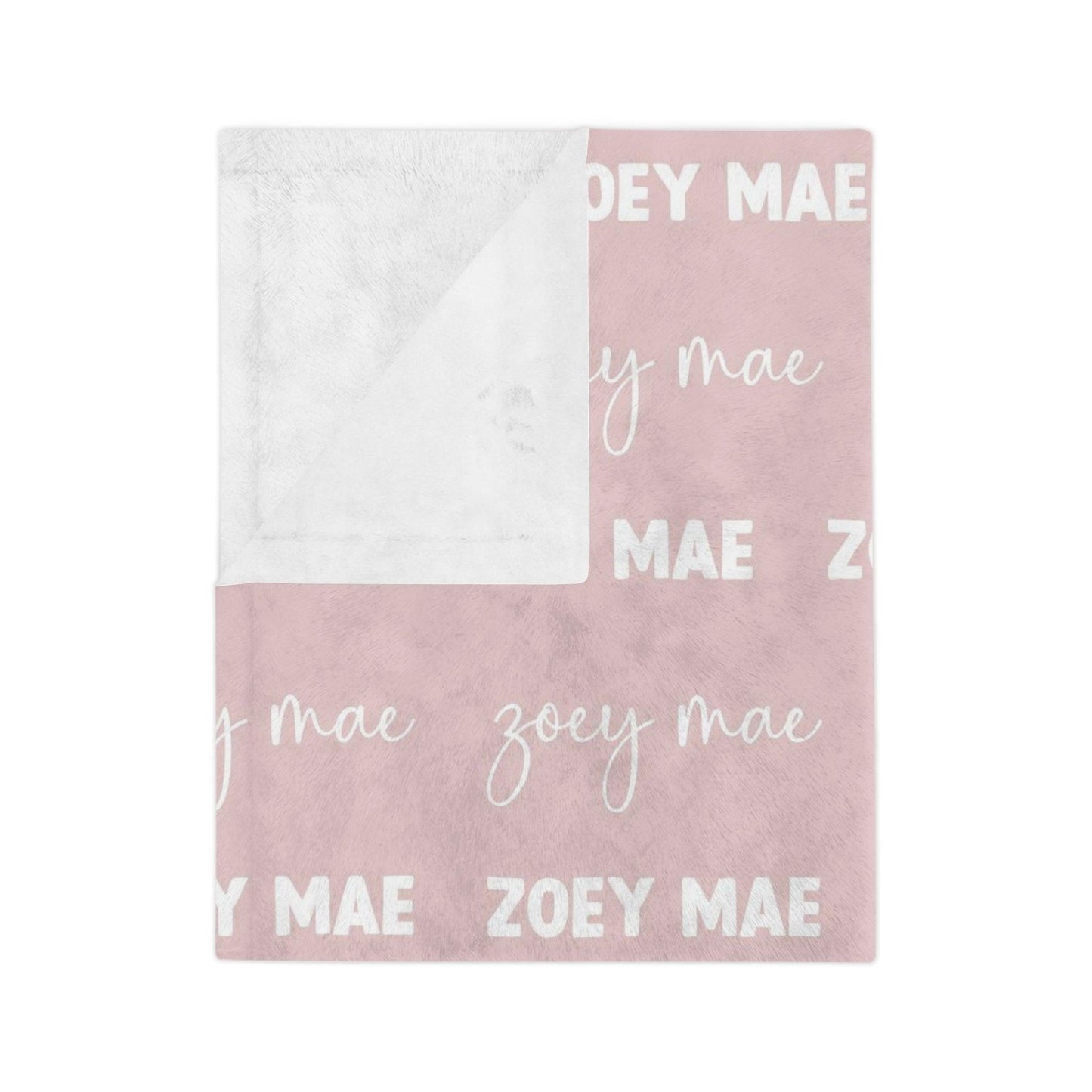Custom Name Baby Blanket - Loopy Script - BentleyBlueCo