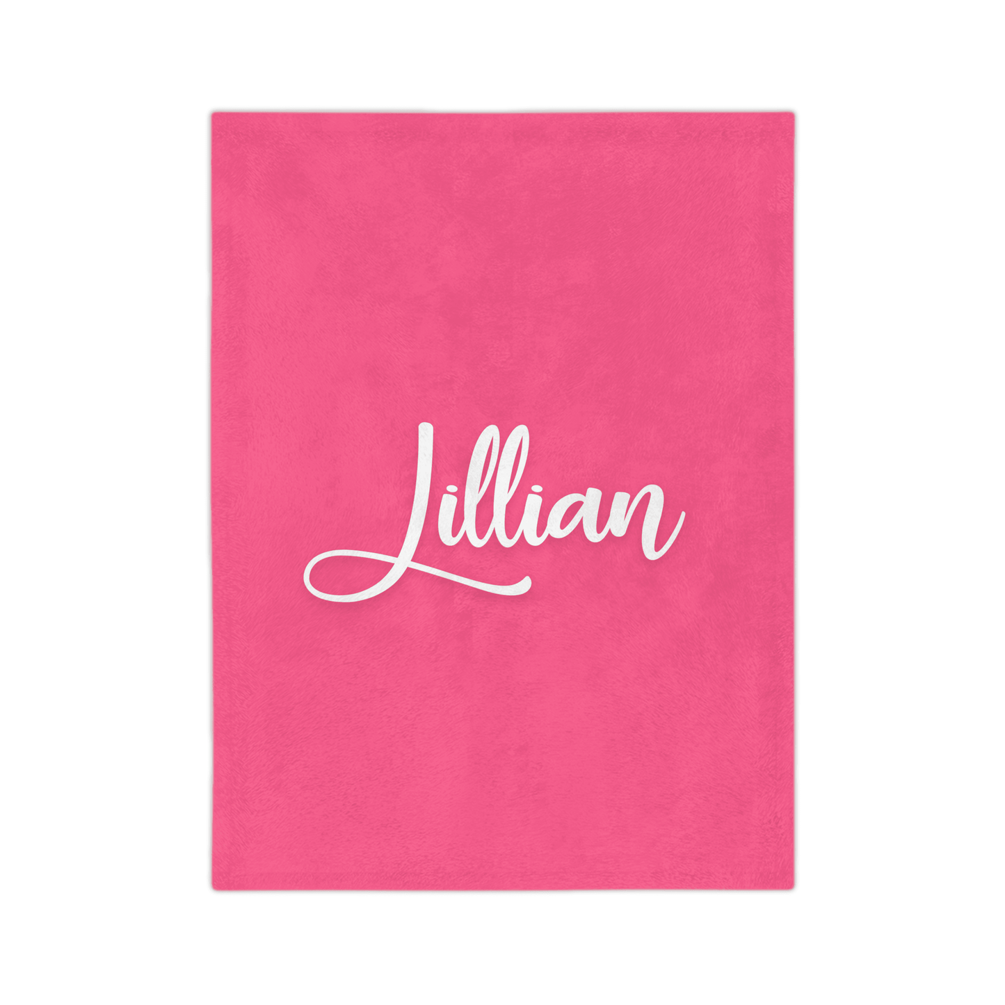 Custom Name Baby Blanket - Pink Simplicity - BentleyBlueCo