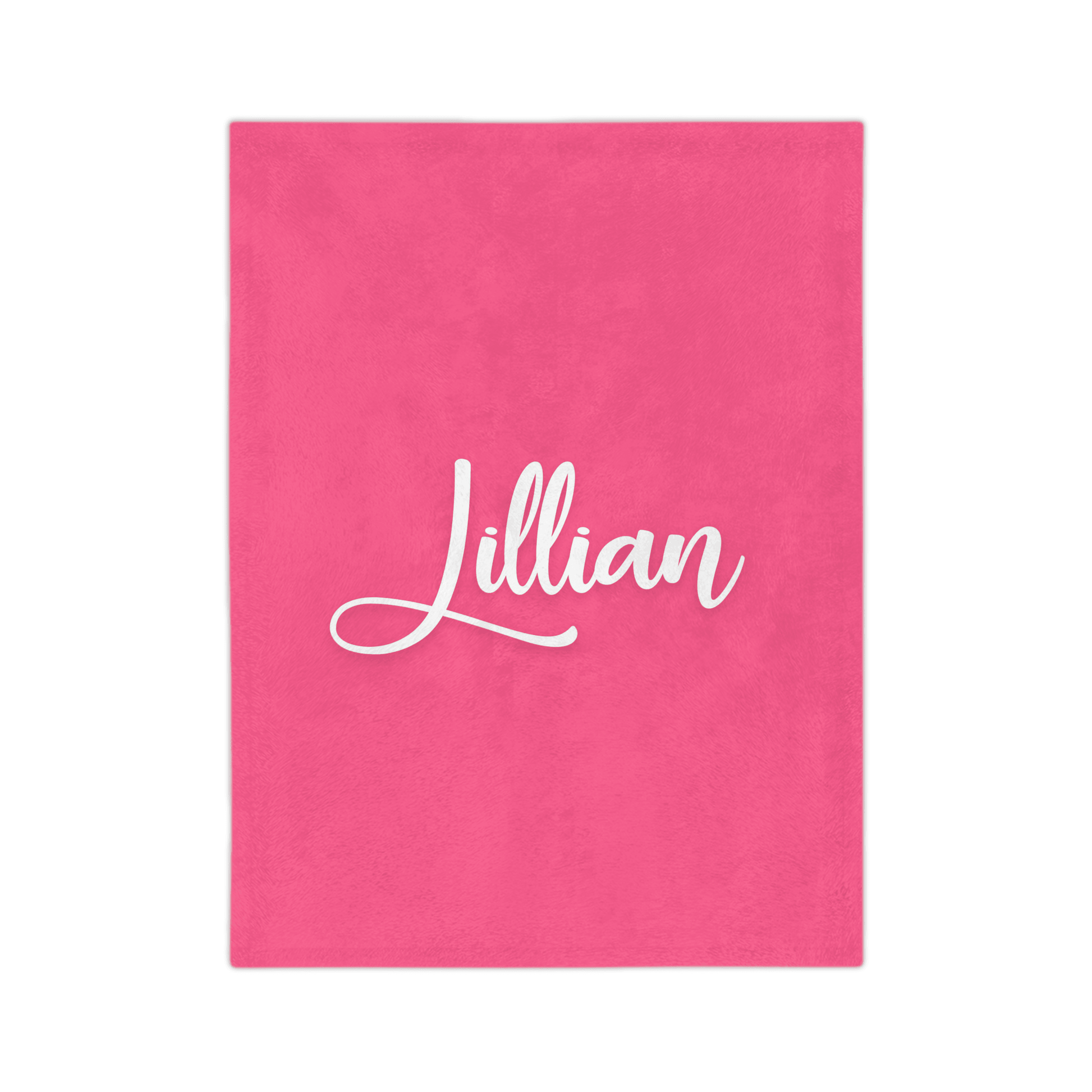 Custom Name Baby Blanket - Pink Simplicity - BentleyBlueCo