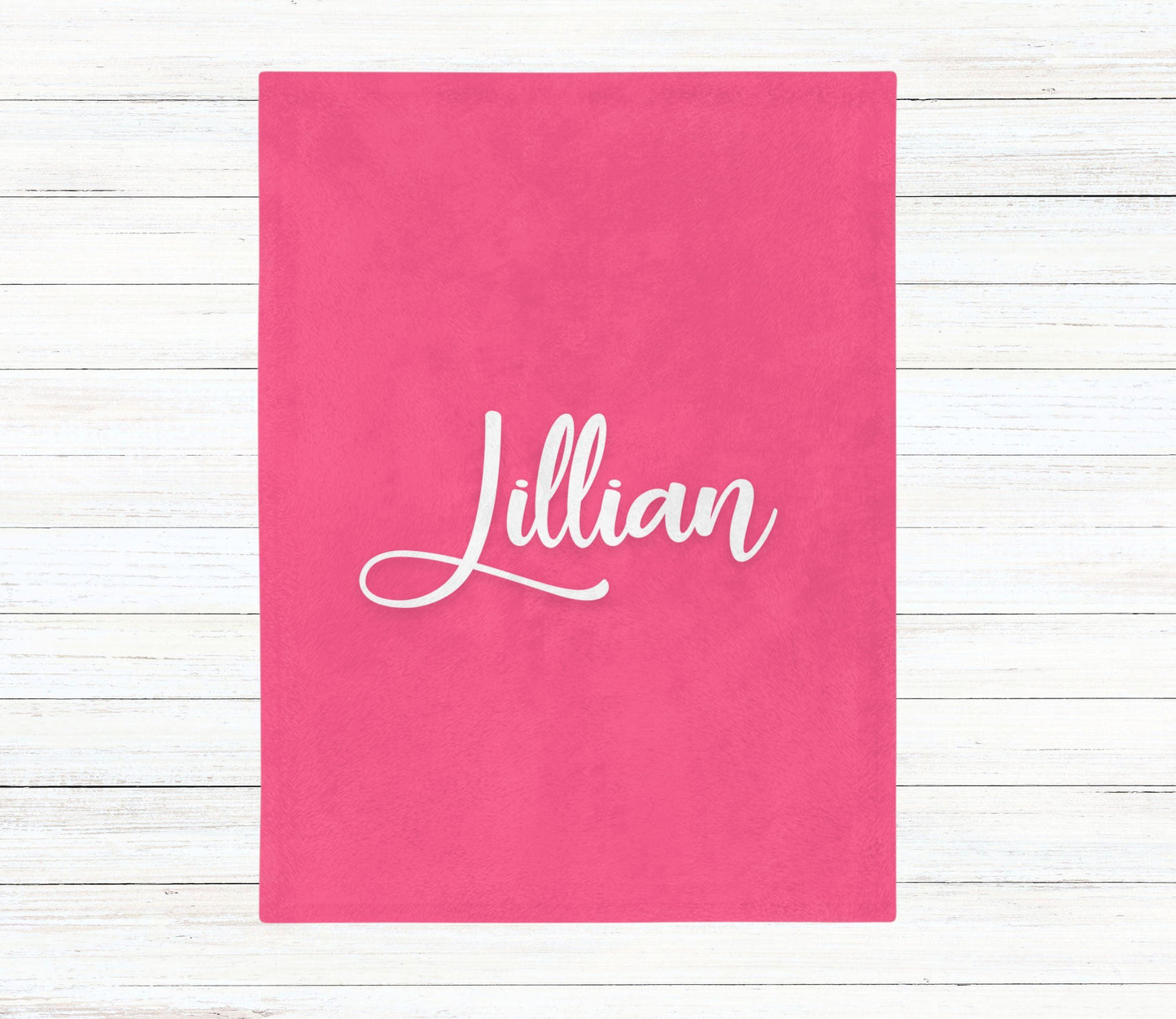 Custom Name Baby Blanket - Pink Simplicity - BentleyBlueCo