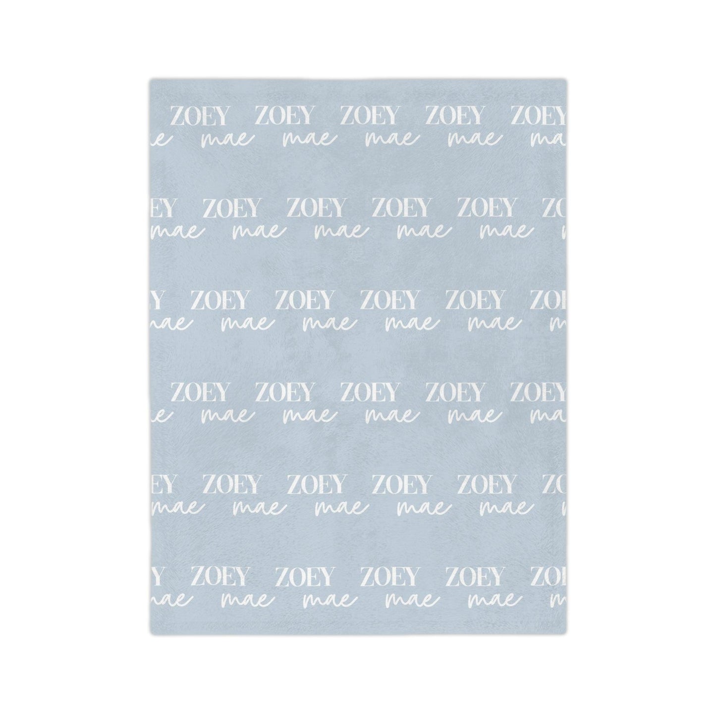 Custom Name Baby Blanket - The MJ - BentleyBlueCo