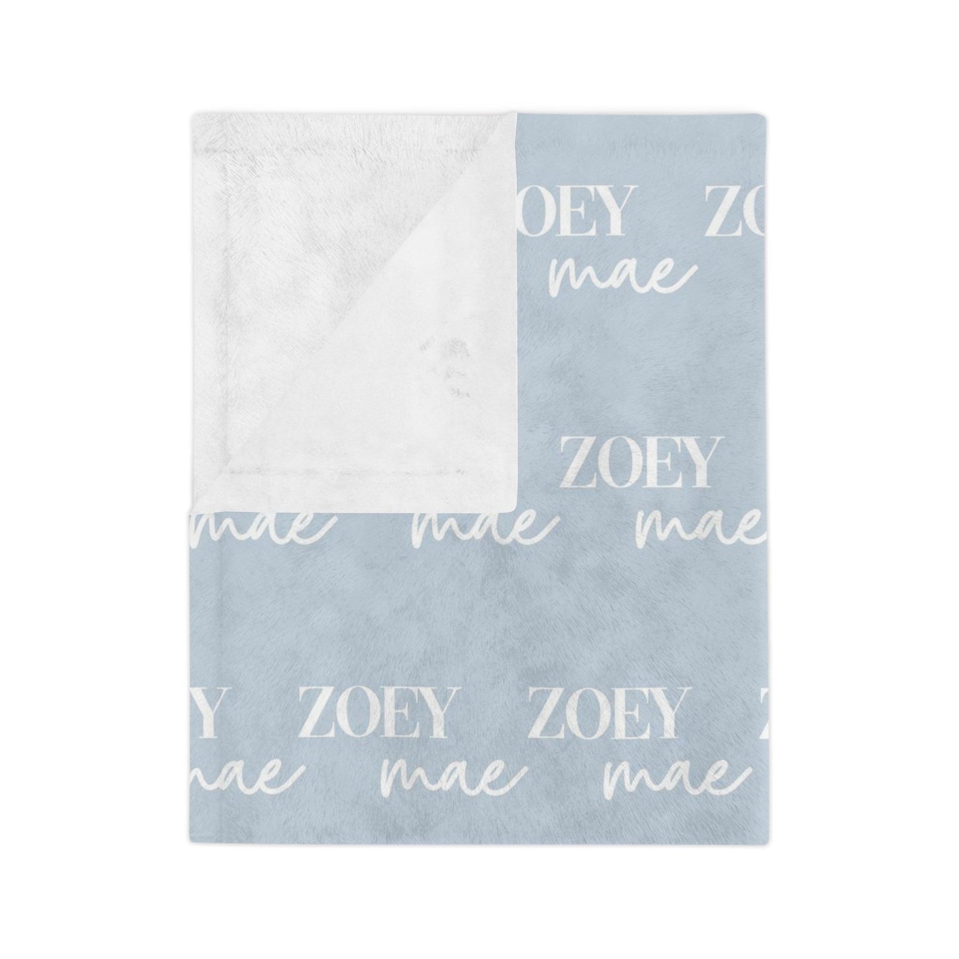 Custom Name Baby Blanket - The MJ - BentleyBlueCo