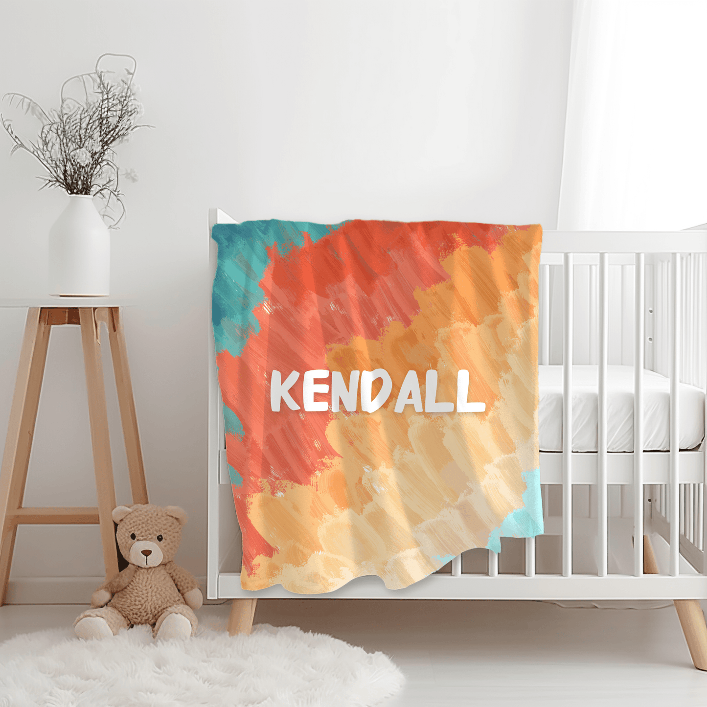 Custom Name Baby Blanket - Tie Dye - BentleyBlueCo