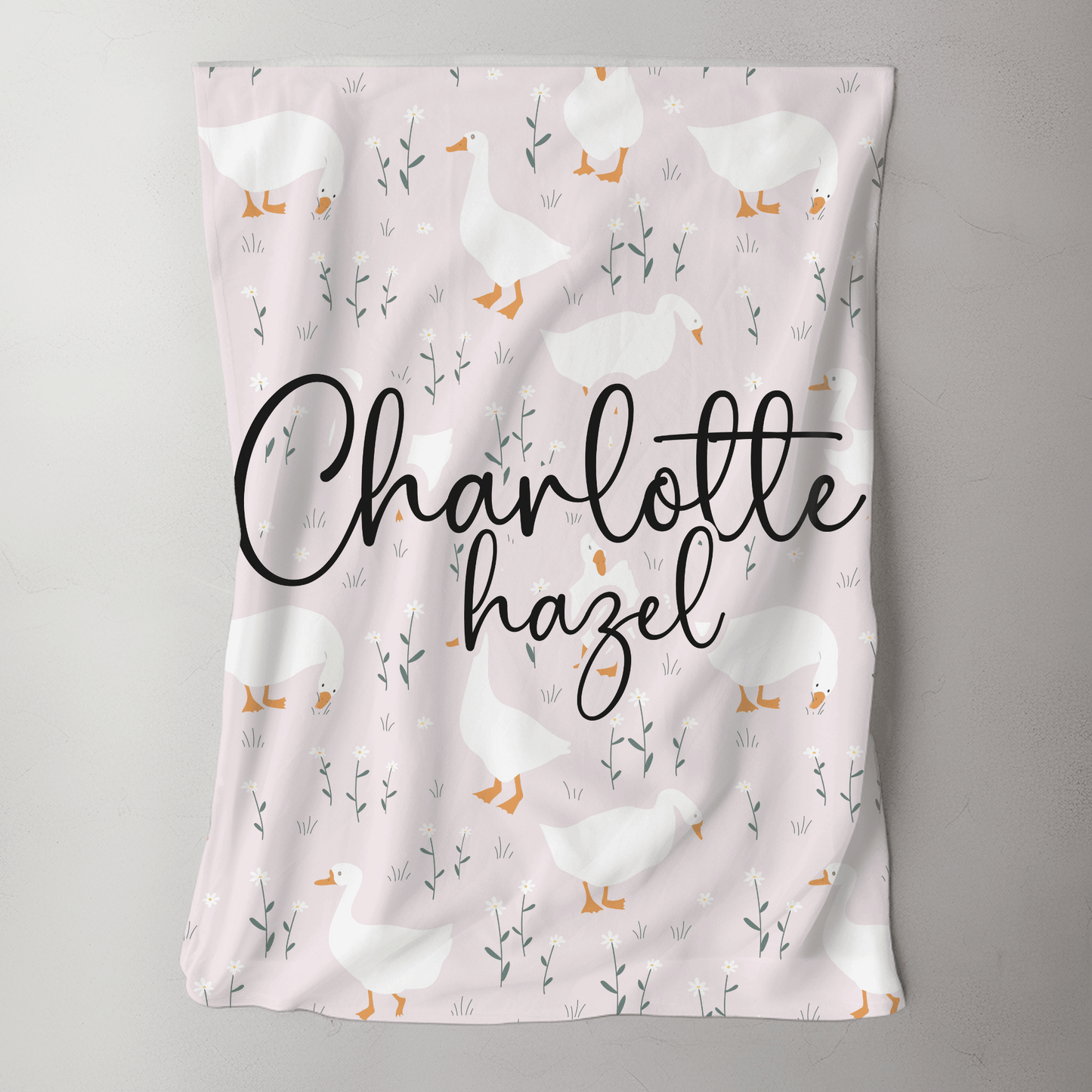 Custom Name Blanket - Charlotte Goose - BentleyBlueCo