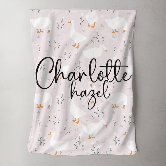 Custom Name Blanket - Charlotte Goose - BentleyBlueCo