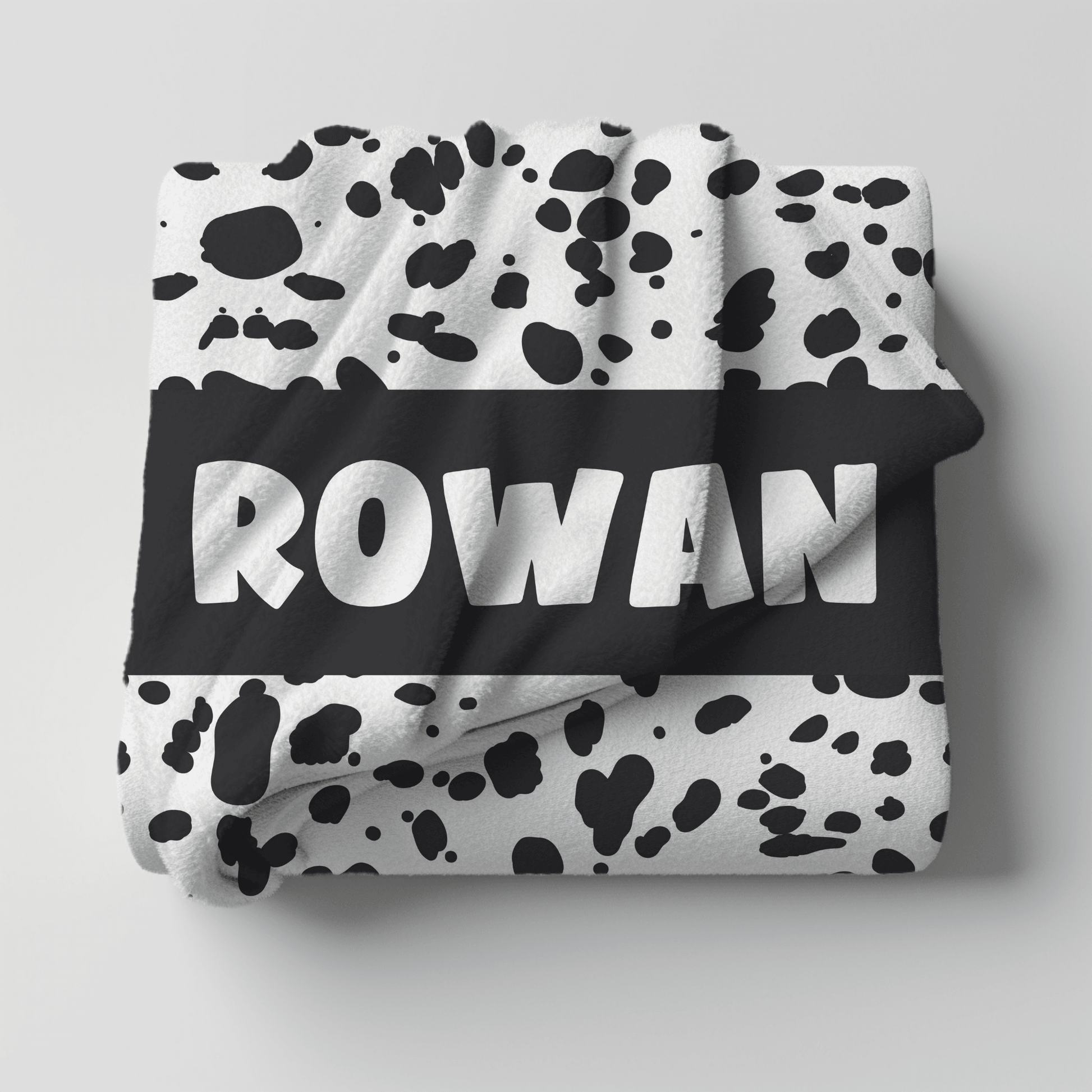 Custom Name Blanket - Dalmatian Print - BentleyBlueCo