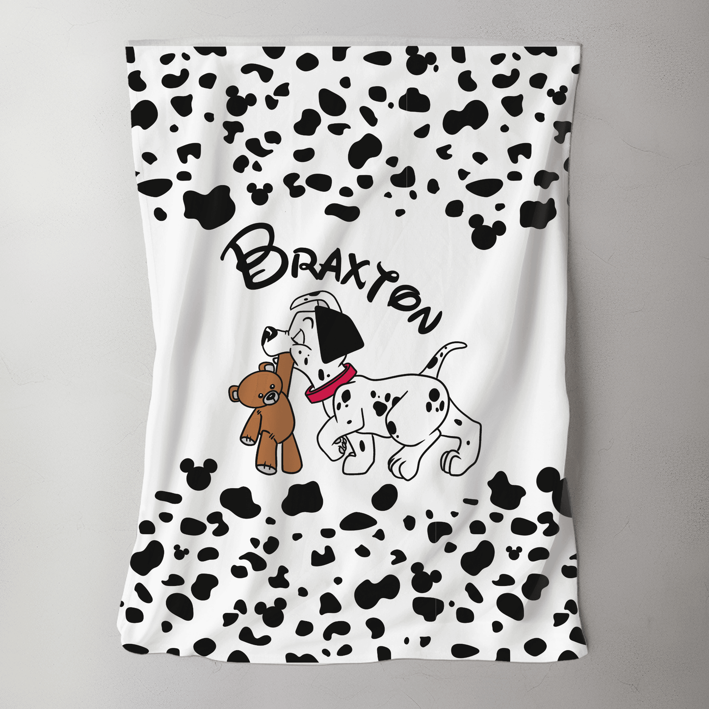 Custom Name Blanket - Dalmatian Puppy - BentleyBlueCo
