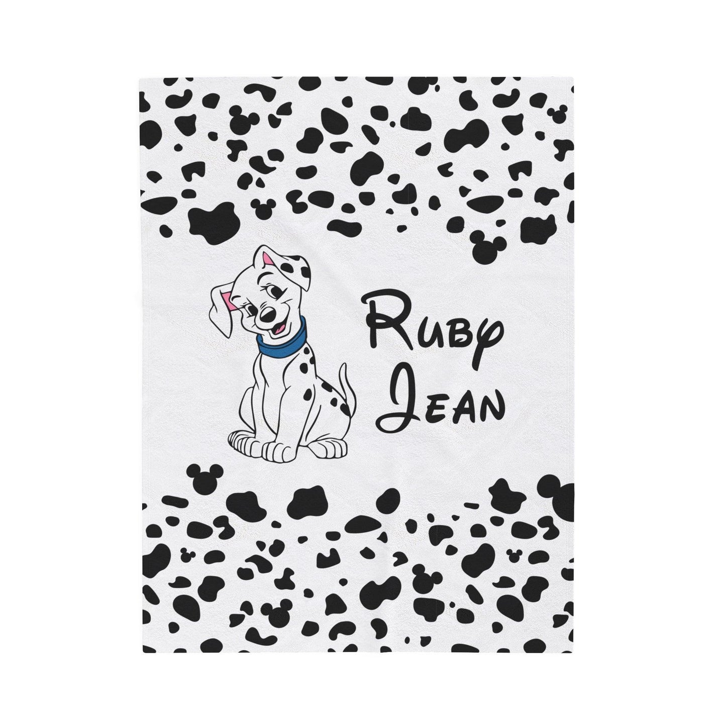 Custom Name Blanket - Dalmatian Puppy - BentleyBlueCo