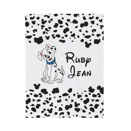 Custom Name Blanket - Dalmatian Puppy - BentleyBlueCo