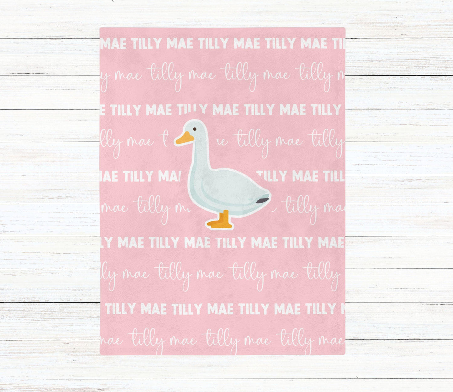 Custom Name Blanket - Goose - BentleyBlueCo