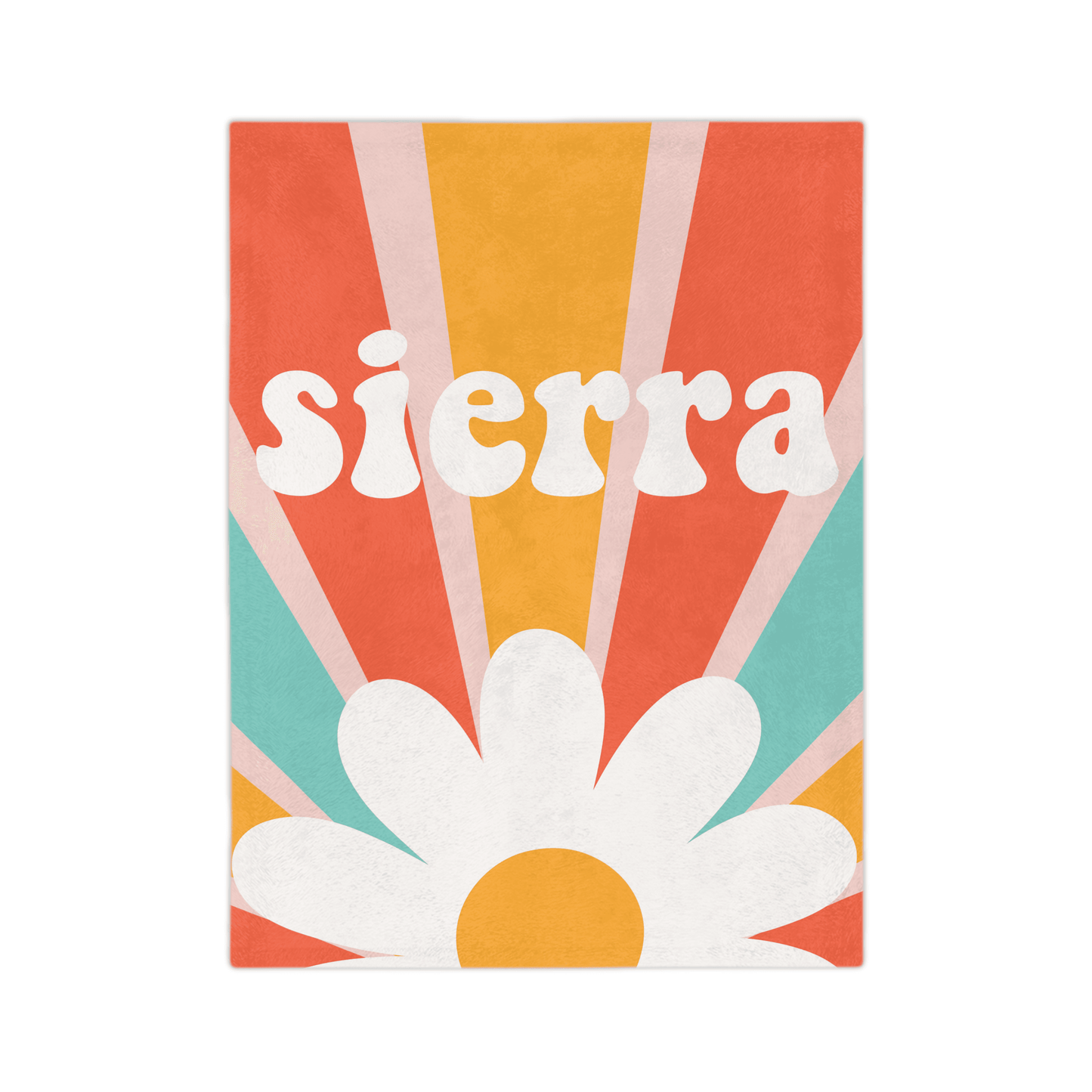 Custom Name Blanket - Groovy Retro Girl - BentleyBlueCo