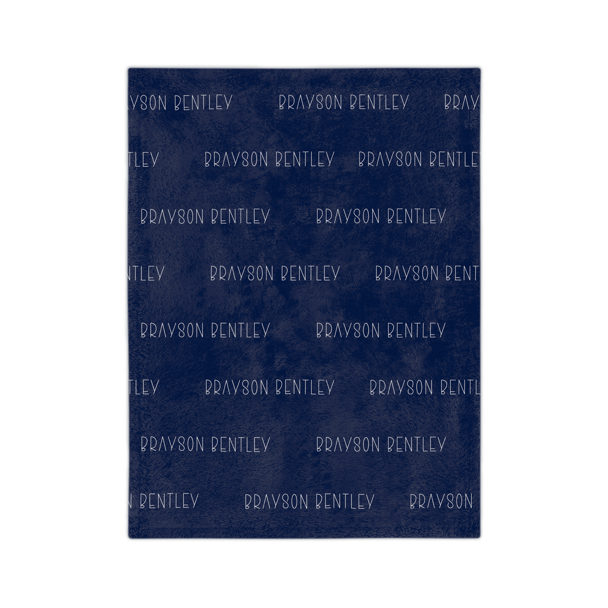 Custom Name Blanket - Modern Navy - BentleyBlueCo