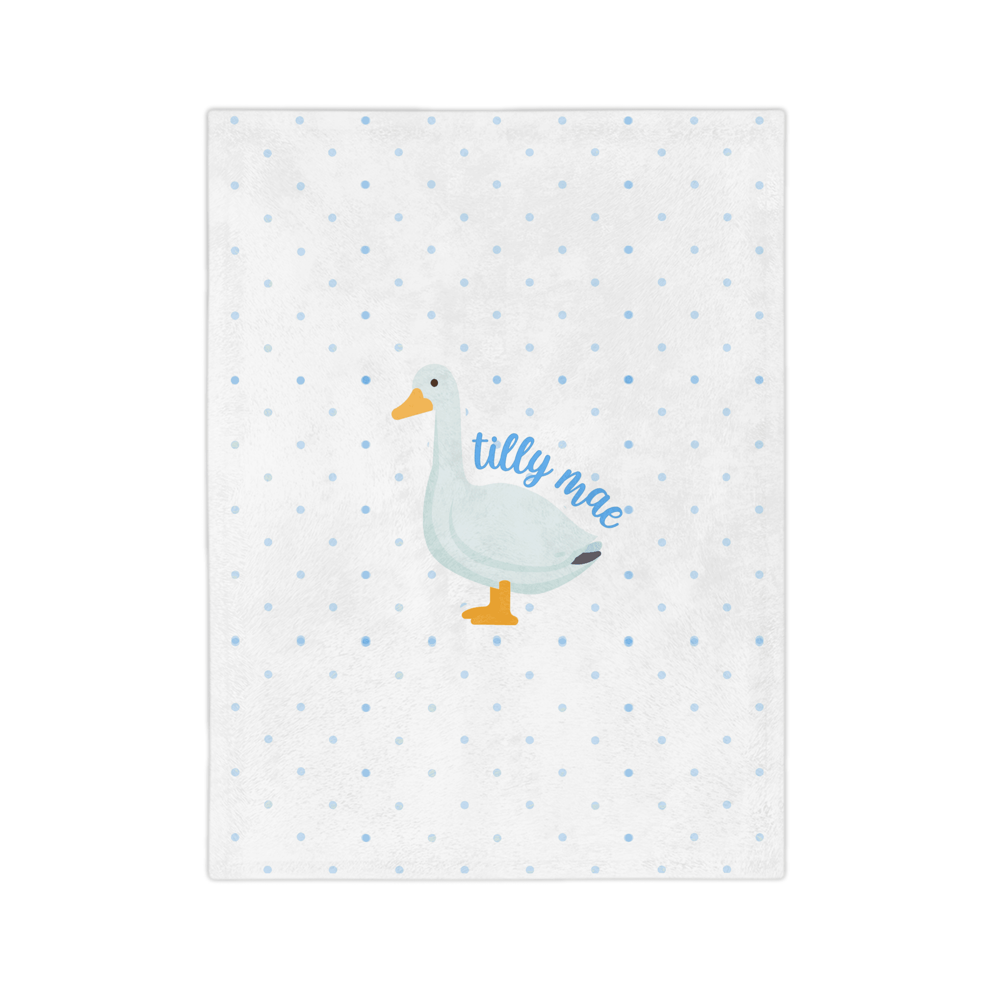 Custom Name Blanket - Polka Dot Goose - BentleyBlueCo