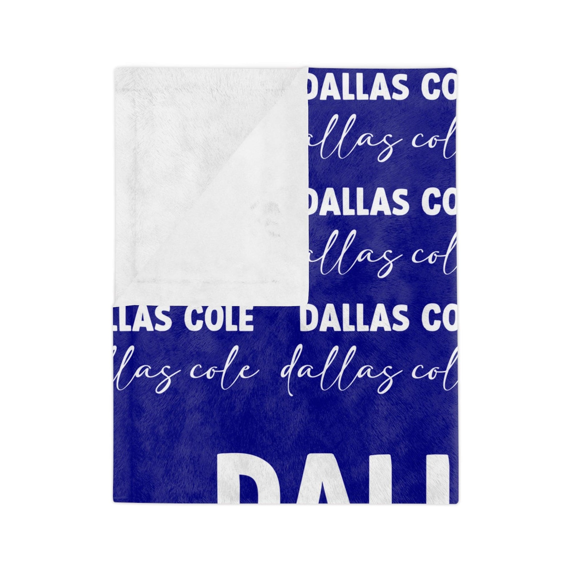 Custom Name Blanket - Royal Blue - BentleyBlueCo